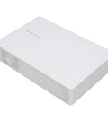 Mini UPS Battery Backup For Security Cameras Routers And Networking Gear Hella Solid Surge Protector top view in white.