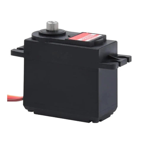 Sick Performance Dope Digital Brushless Servo With Flat Out 8kg Torque Speed For Rc Cars Trucks Offroad Helicopters And Boats Lightweight Carbon Fiber Build, black, side view, compact design.
