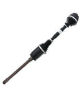 Premium Heavy Duty Front Right Drive Axle Shaft For BMW 740Li Xdrive 2013 To 2015 close-up view, durable metal with rubber boot