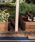 4-Piece 17-Inch Garden Raised Bed Corner Brackets With Screws For 20-24 Inch Lumber Black Powder Coated Steel in use