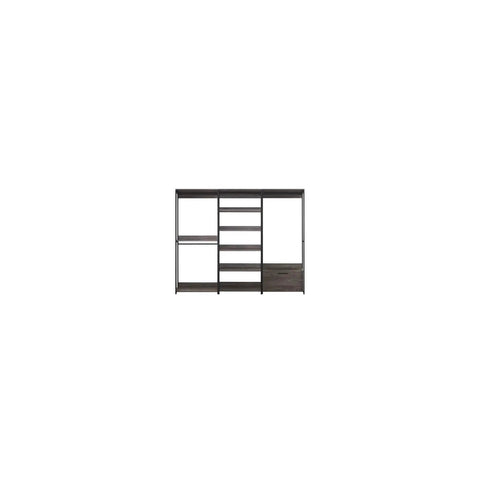 Hella Durable Wood Walk In Closet Organizer System Bedroom Storage Customizable Shelving Straight Up Smooth Hanging Bars Slick Modular Build Game Changing Room Cleanup Station