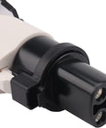 Close-up of J1772 to Tesla Adapter, durable EV charger connector for Level 1 Level 2 use, 240 Volt AC and easy plug-in.