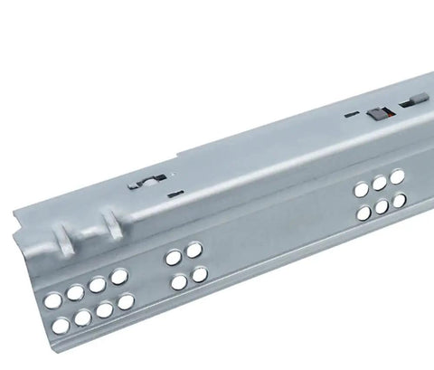 Tough As Nails Full Extension Soft Close Drawer Slides Heavy Duty Concealed Cabinet Runners With Smooth Glide Action Silver Finish 14 Inch showing smooth glide design.