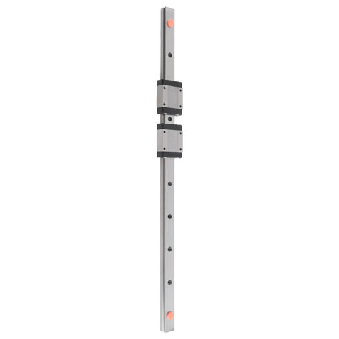 400mm Steel Miniature Linear Sliding Rail Guide With Two Blocks for precise linear motion in CNC machines and 3D printers.