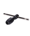 T Handle Tap Wrench 1/4 Inch for Easy Tap Install and Precise Threading, metal tool with sliding crossbar, front angle view.