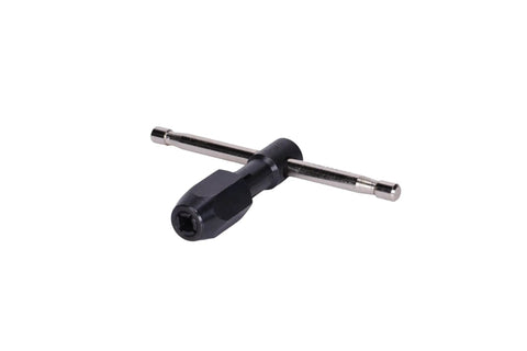 T Handle Tap Wrench 1/4 Inch for Easy Tap Install and Precise Threading, metal tool with sliding crossbar, front angle view.