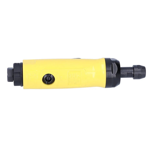 Compact Mini Angle Pneumatic Grinder Portable Air Die Grinder in yellow, designed for precision DIY tasks and tight spaces.