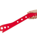 Durable Heavy Duty Table Saw Push Stick And Ergonomic Woodworking Safety Block held in hand for safe woodworking use.