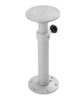 Adjustable Aluminum Table Leg With Telescoping Height From 445 To 685 mm Removable Base Frosted Silver Finish