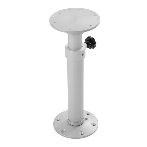 Adjustable Aluminum Table Leg With Telescoping Height From 445 To 685 mm Removable Base Frosted Silver Finish