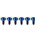 Six Pcs M5 By 15mm Titanium Alloy Self Tapping Bolts Torx Head With Burn Blue Finish For BMW Harley Honda Ducati Universal Motorcycle Applications And Truss Fasteners