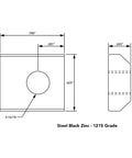 Technical drawing of Heavy Duty 5/16-18 Thread Steel Slide In T Nut For 1.5 Inch Aluminum Extrusions, showing dimensions and design.