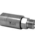 DGL Rotary Union Swivel High-Flow Connector For Auto Wash Systems Inlet G1 3/8 NPTF Outlet G2 And G3/8 M Corrosion Resistant Swiss Made With High Speed Triple Bearing System Built To Handle Thrust And Radial Load, stainless steel