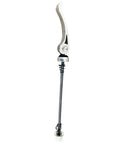 Heavy Duty Quick Release Rear Wheel Skewer For Easy Axle Swaps And Indoor Trainer Compatibility shown in vertical position