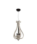 Three Light Rustic Farmhouse Chandelier With White Distressed Wood And Orb Matte Metal Finish Vintage Pendant Light