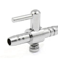 Air Flow Control Valve for Aquarium Fish Tank 4 mm Inlet and Outlet Copper Nickel Plated Silver Tone Durable 10 Pack