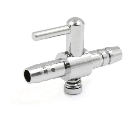 Air Flow Control Valve for Aquarium Fish Tank 4 mm Inlet and Outlet Copper Nickel Plated Silver Tone Durable 10 Pack