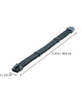 Rock Solid Build Nylon Braided Pci Gpu Extension Cable 30Cm Black side view showing braided design and connectors.