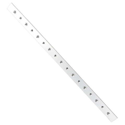 Shop-Grade Aluminum T Slot Miter Track Jig For Woodworking Anodized Track with evenly spaced screw holes.