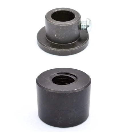 Steel nut and base for Trapezoidal Lead Screw Set With Hand Wheel And Crank, manual linear motion components.
