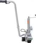 Heavy Duty Electric Trailer Dolly, 5000 Lb Towing Capacity, with swivel jack and ergonomic handle for easy setup.