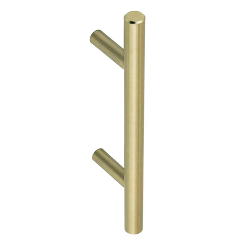 Golden Champagne Cabinet Pull Handles Set In 25 Pack, 3/8 Inch Diameter, 5.38 Inch Length, side view of handle