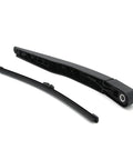 Heavy Duty Badass Rear Windshield Wiper Arm Assembly Slick Quick Clip Swap For Ford Escape 2013 To 2018 And Explorer Rear Wiper Replacement Oem Bb5z17526c showcased in black with rubber housing and stainless coating.