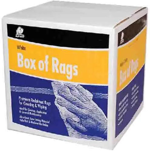 Absorbent White Recycled T Shirt Cloth Rags Box For All Purpose Wiping Cleaning And Polishing Made From 100 Percent Recycled Materials Great For Auto Detailing Garage Home Shop Use Works Like A Charm Lint Free Quality.