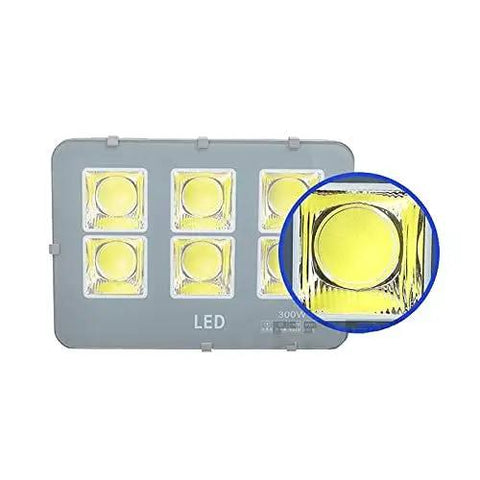 LED chip close-up on Heavy Duty Rechargeable LED Floodlight Featuring Tough As Nails IP65 Waterproof Housing And Dead Simple Mounting For Rooftop Security Projects Slick Explosion Proof Lens Built Damn Tough.