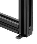 3 Way End Corner Bracket Solid Connectors For 2020 Series 6mm Slot Aluminum Profile Black, installed on frame corner
