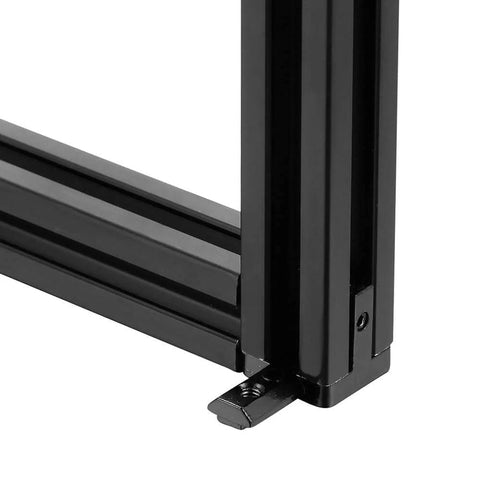 3 Way End Corner Bracket Solid Connectors For 2020 Series 6mm Slot Aluminum Profile Black, installed on frame corner