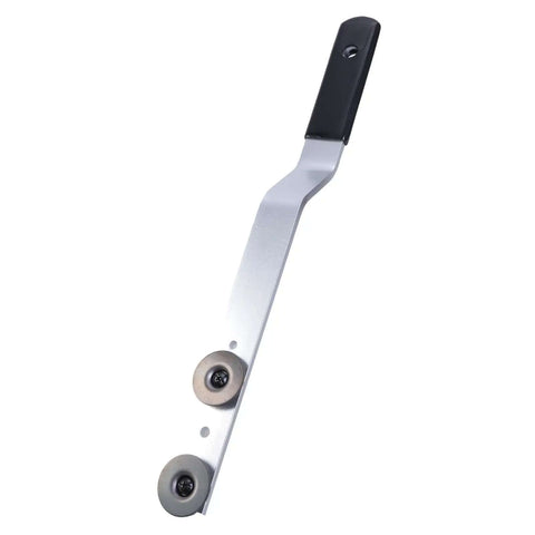 Duct Stretcher Tool For HVAC Installations And Repairs with sliding washers, metal handle, for precise ductwork shaping and alignment