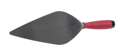London Style Brick Trowel 12 X 5 Inch With Soft Grip Handle Pro Grade Masonry Tool Built To Last Ideal For Bricklaying And Concrete Work Durable Steel Blade Comfortable Red Handle