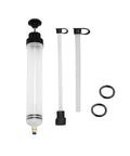 No Fuss Heavy Duty 500cc Car Fluid Extractor Pump With Flexible Hose For Dual Purpose Slick Auto Oil Drain And Transmission Vacuum Suction Kit Universal Black with reservoir and hoses displayed