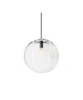Industrial Clear Glass Globe Pendant Light For Kitchen Loft E27 Socket Adjustable 59In Cord Modern Hanging Ceiling Fixture With 11.8In Globe Diameter UL Listed 1 Bulb Not Included Vintage Yet Contemporary