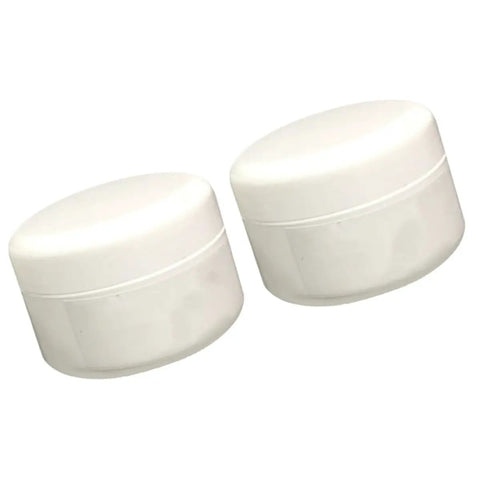Two Piece Ceramic Tile Repair Kit With Quick Dry Grout Fix For Bathroom And Kitchen Heavy Duty Adhesion For Chips And Cracks Super Easy To Apply For A Seamless Long Lasting Finish, white containers close-up