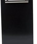 Front view of Black Dual Layer Metal Clipboard Folio with Storage for Letter Size Papers, Privacy Nursing Clipboard