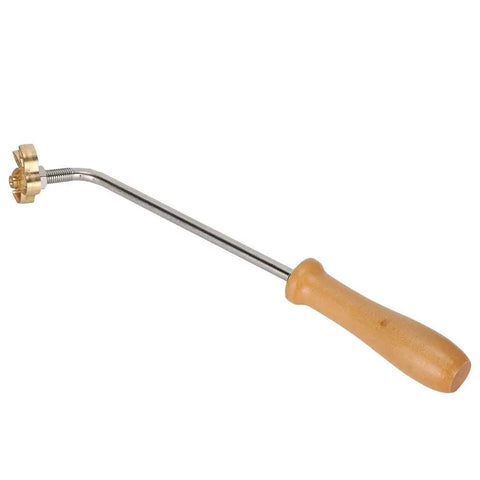 Brass head woodcraft tool with wooden handle for Top Shelf Molding Machine For Smooth Wood Bread And Leather Stamping With Zero Sweat.