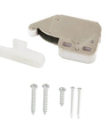 Spring Loaded Mini Tip Latch Set For Caravan Boat RV Cupboard And Cabinet Doors, Push To Close Metal Lock Catch With Nylon Roller