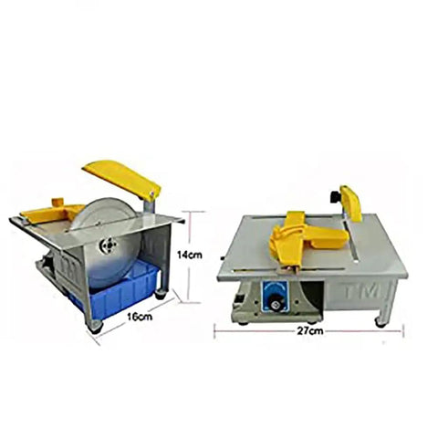 Pro Grade Jewelry Polisher Buffer Bench Lathe Set With Jade Grinder And Flexible Shaft Mini Table Saw side view