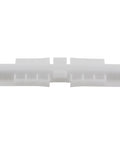 Two Piece White ABS Sliding Guide Rails Kit For Double Folding Doors Top Track Hardware Fastening Fittings Durable ABS Plastic Construction Suitable For One Inch To One And Three Eighths Inch Folding Gate