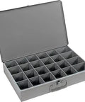 Open metal drawer of 1,275-Piece Grade 8 Coarse Thread Metal Fastener Drawer Set With Hex Cap Screws, Nuts, Lock Washers And Flat Washers In Yellow Zinc Finish, Heavy-Duty Metal Drawer Kit, ISO 9001 Certified