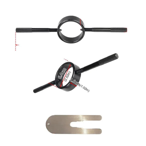 Fork Spring Compressor Tool Kit For Upside Down Streetbike Forks Radial Pin Spanner Beefy Build Black Finish Motorcycle Suspension Maintenance Kit Easy Install Durable Replacement black fork spring compressor with radial pin spanner and metal fork tool