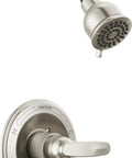 Foundations 13 Series Shower Trim Kit With Single Function All In One Single Spray Shower Head In Stainless BT1321SS Valve Not Included