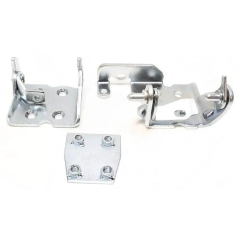 Two Pack Front Right Passenger Side Door Hinges Chrome Finish Auto Replacement Kit for Cars Trucks and SUVs