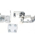 GMC Chrome Front Right Passenger Side Door Hinge Assembly Set With 2 Pieces, Bolt On For Yukon XL 2500 And 150 Models