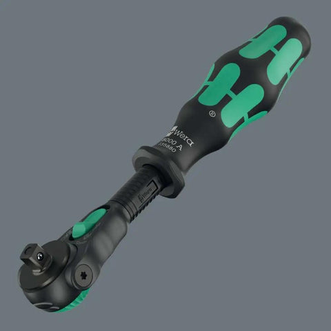 Zyklop Speed Black Edition 8000 A Professional Ratchet Set with green finish, showcasing ergonomic handle and quick change design.
