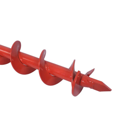 4 Inch Diameter Earth Auger Bit, 36 Inches Long With Fishtail Point, Replaceable Cutting Blade, hardened steel construction