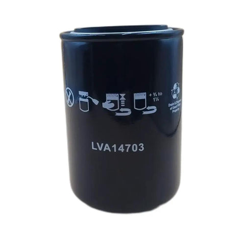 Beefed Up Heavy Duty Transmission Hydraulic Oil Filter Kit Compatible With 2032R 2036R 2038R 3025E 3032E 3036E 3038E Replaces LVA14703 LVA16054; LVA14703 filter showing label details