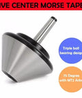 Bull Nose Lathe Live Center 120mm 75 Degree MT2 Compatible Alloy Steel Tailstock Center with triple ball bearing design